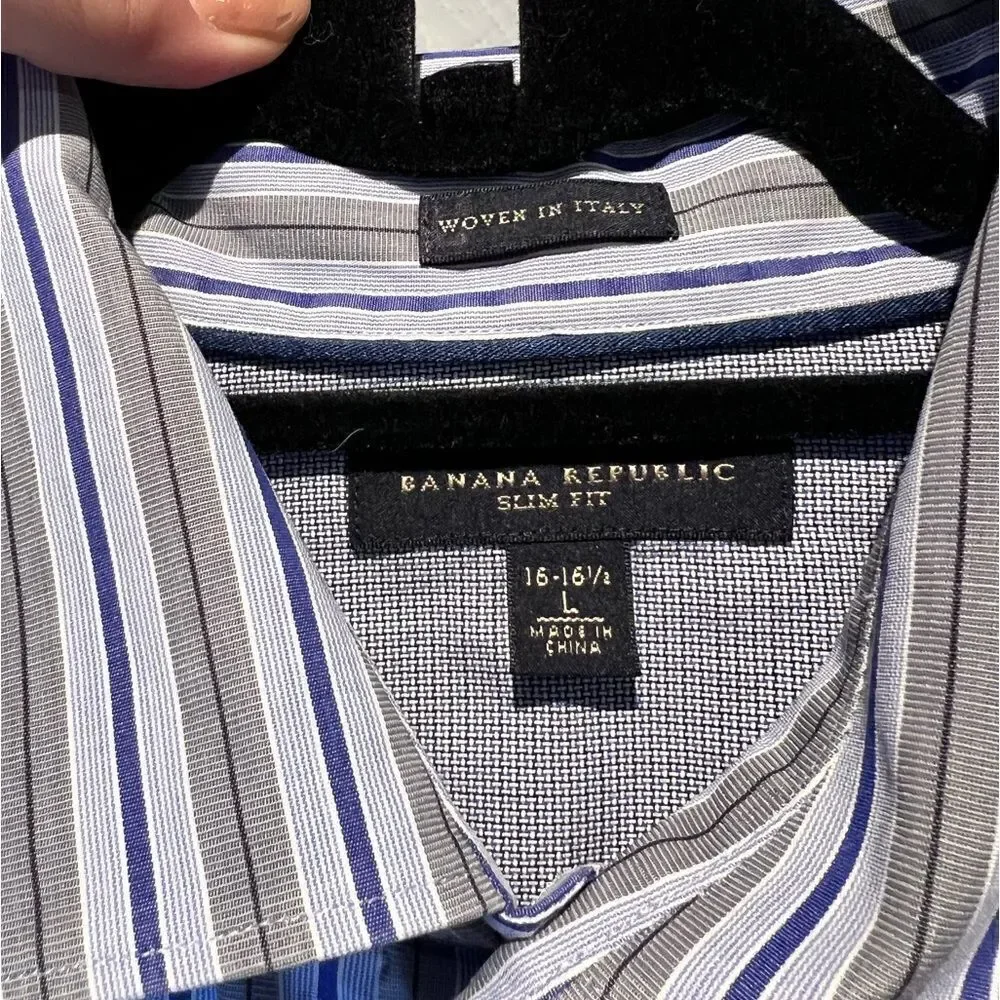Banana Republic Slim Fit Button Down Shirt Size Large